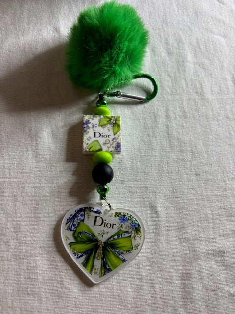 π DIOR-Inspired Floral Keychain