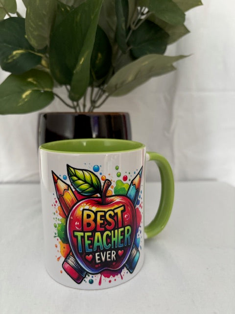 Lime Green Coffee Cup - Apple