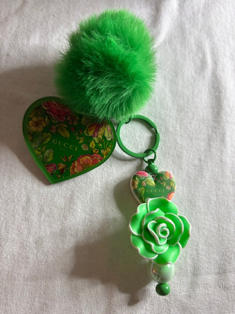 π GUCCI-Inspired Floral Luxe Keychain