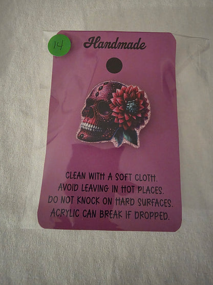 Pink Scull Head Pop Socket