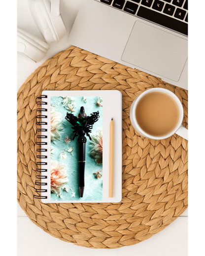 Butterfly Pen - with green diamond