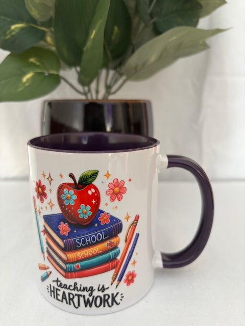 Dark Purple Coffee Cup - Teacher