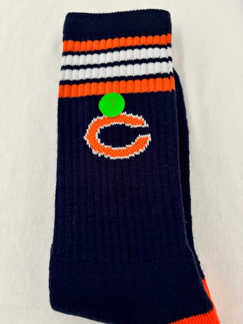 Chicago Bears Striped Socks